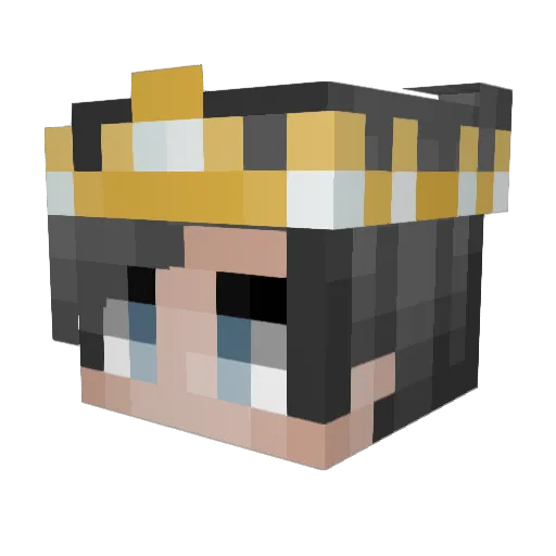 MCRhymes Minecraft avatar head, 3D render