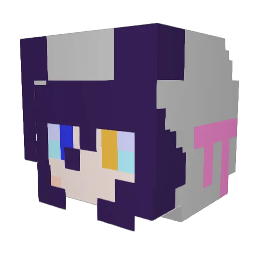 MCSHF Minecraft avatar head, 3D render