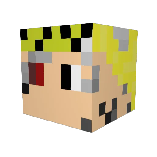 MCStarik Minecraft avatar head, 3D render