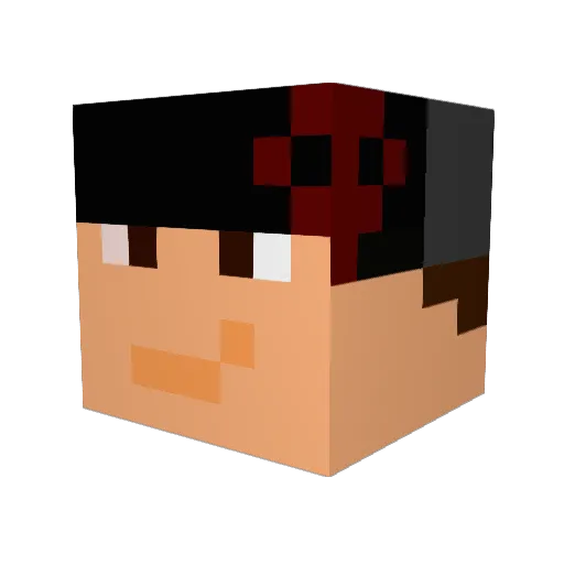 MCTelmer Minecraft avatar head, 3D render