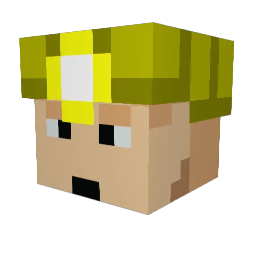 MCTermoTeddy Minecraft avatar head, 3D render