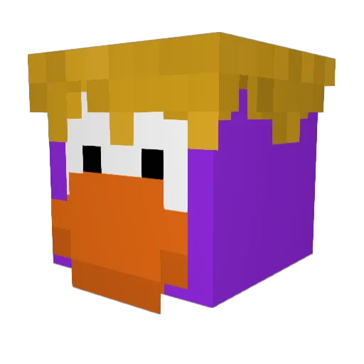 MCTholinha Minecraft avatar head, 3D render