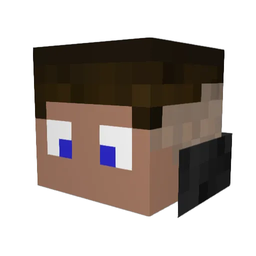 MCTie1808 Minecraft avatar head, 3D render