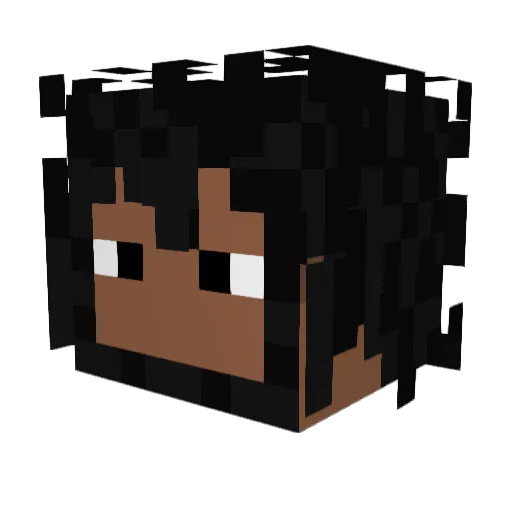 MCWOMBAT76 Minecraft avatar head, 3D render