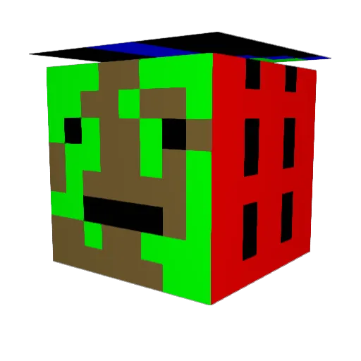 MCW_5000 Minecraft avatar head, 3D render