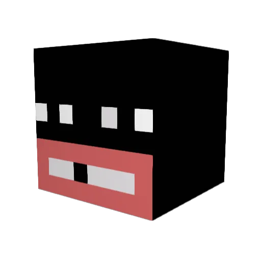 MC_666 Minecraft avatar head, 3D render