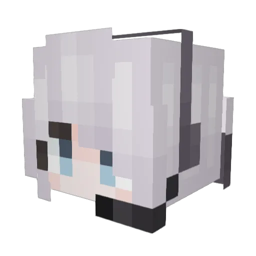MC_ACHAO Minecraft avatar head, 3D render