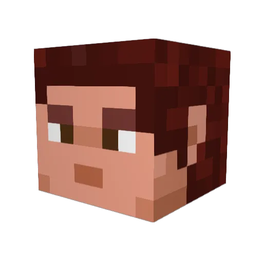 MC_ALR Minecraft avatar head, 3D render
