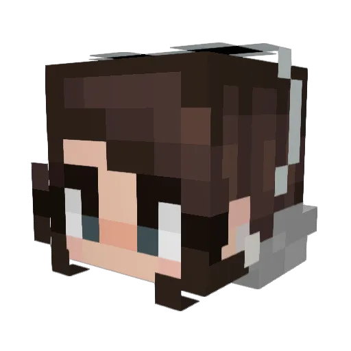 MC_ALong Minecraft avatar head, 3D render