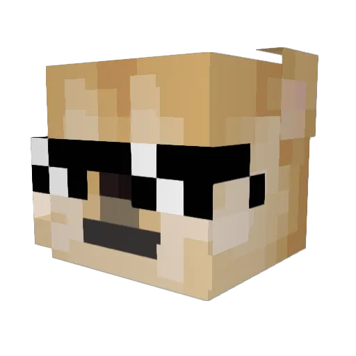 MC_Andrew Minecraft avatar head, 3D render