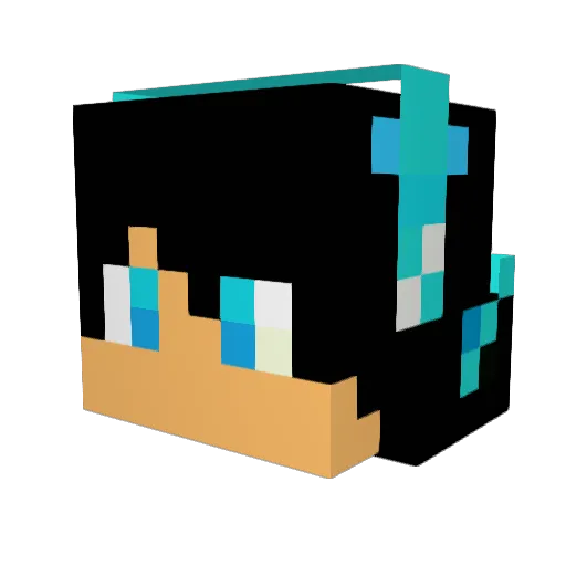 MC_Arif_ Minecraft avatar head, 3D render