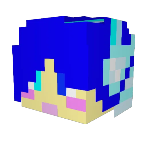 MC_BleMa Minecraft avatar head, 3D render