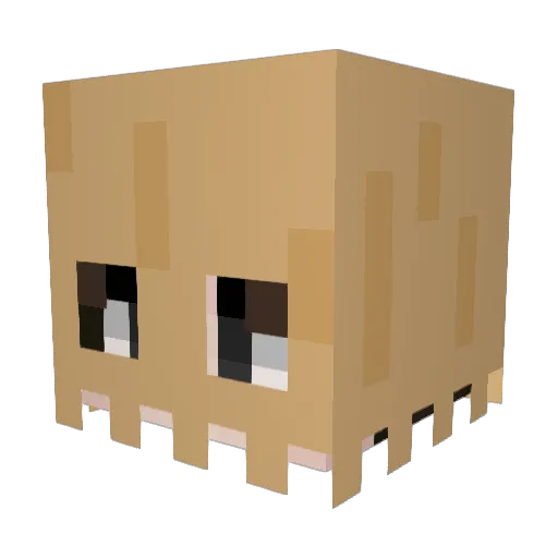 MC_Completo Minecraft avatar head, 3D render