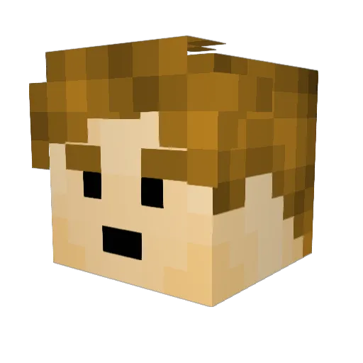 MC_DYC Minecraft avatar head, 3D render