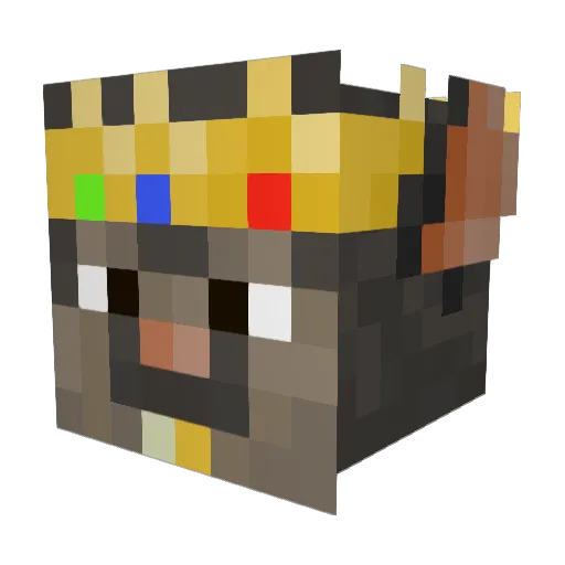 MC_Delta Minecraft avatar head, 3D render