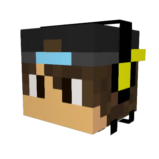 MC_Fabi_ Minecraft avatar head, 3D render