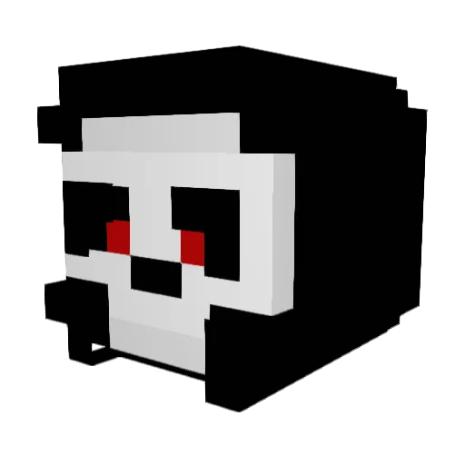 MC_GHXST Minecraft avatar head, 3D render