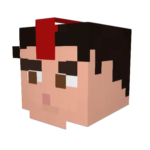 MC_Hawk Minecraft avatar head, 3D render