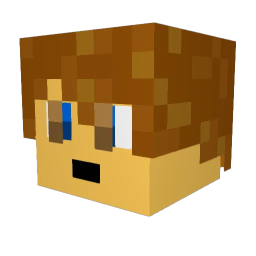 MC_MAGIC_EAGLE Minecraft avatar head, 3D render