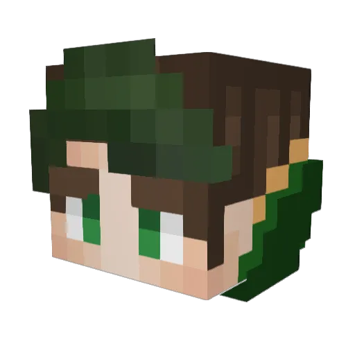 MC_Otto Minecraft avatar head, 3D render
