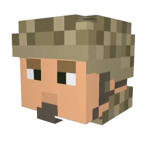 MC_Peter_ Minecraft avatar head, 3D render