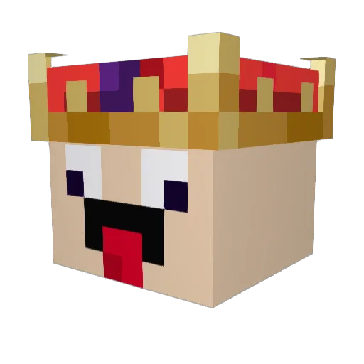MC_Royalty Minecraft avatar head, 3D render