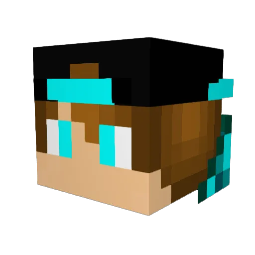 MC_Sparky Minecraft avatar head, 3D render