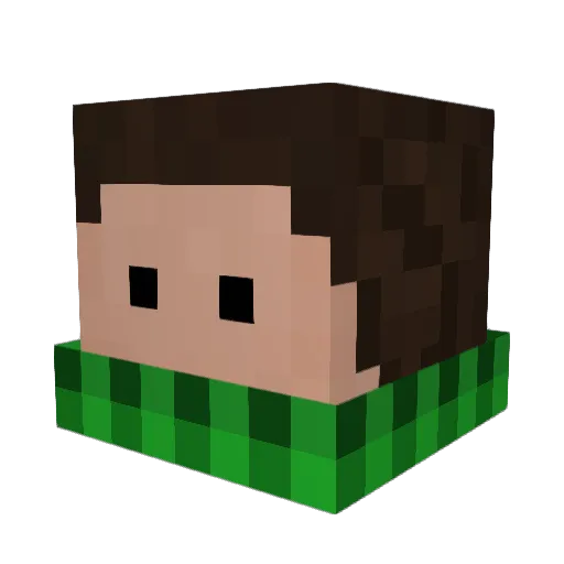 MC_Trolly Minecraft avatar head, 3D render