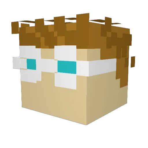 MC_Venom Minecraft avatar head, 3D render