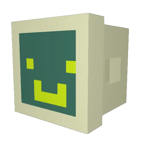 MC_Wish Minecraft avatar head, 3D render