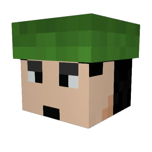 MC_Ze Minecraft avatar head, 3D render