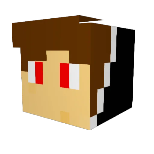MC_Zooka Minecraft avatar head, 3D render