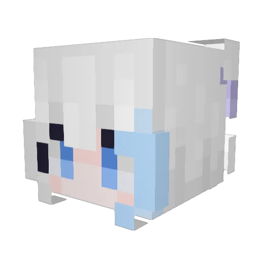 MC__luoluo Minecraft avatar head, 3D render