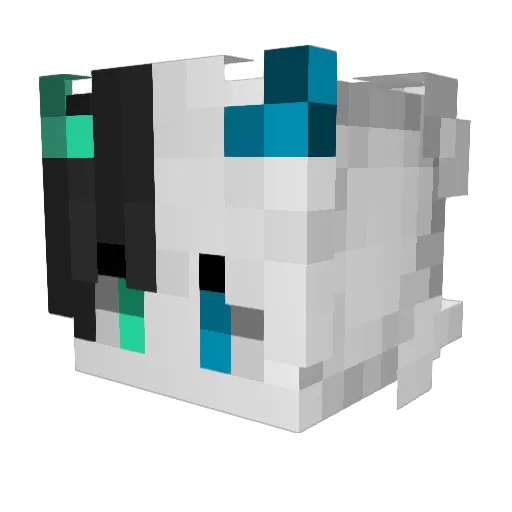 MC_baiyang Minecraft avatar head, 3D render