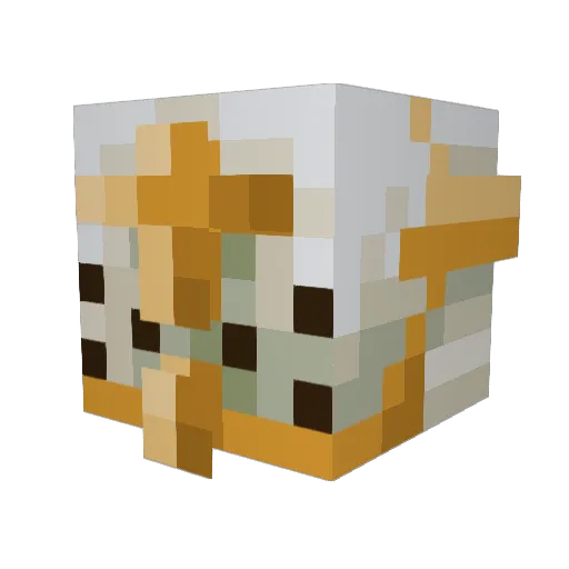 MC_playerX Minecraft avatar head, 3D render