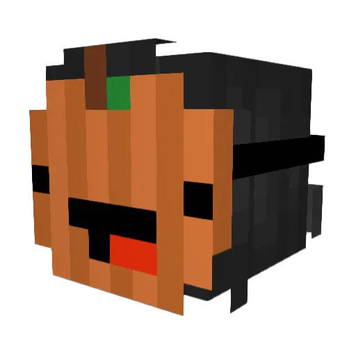 MC_shadowman Minecraft avatar head, 3D render