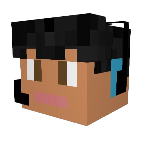MCblisful Minecraft avatar head, 3D render