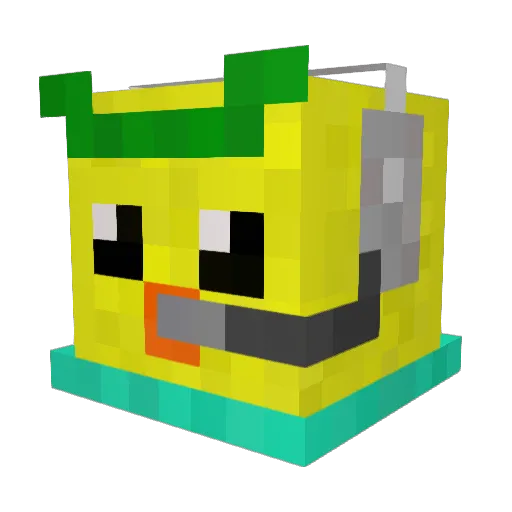 MCboofi Minecraft avatar head, 3D render