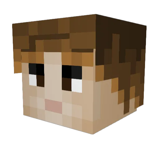 MCelytra Minecraft avatar head, 3D render