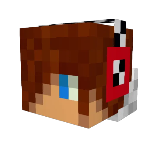 MCfabin Minecraft avatar head, 3D render