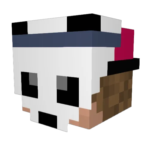 MCfiggi Minecraft avatar head, 3D render