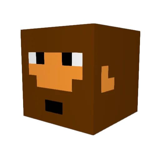 MCgod16 Minecraft avatar head, 3D render