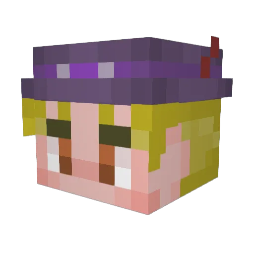 MCgunem Minecraft avatar head, 3D render