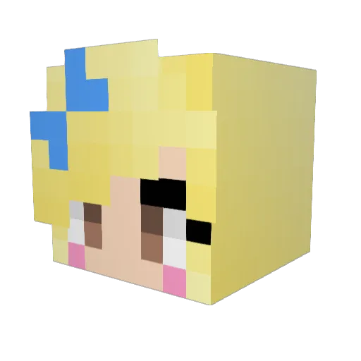 MCgurl463 Minecraft avatar head, 3D render