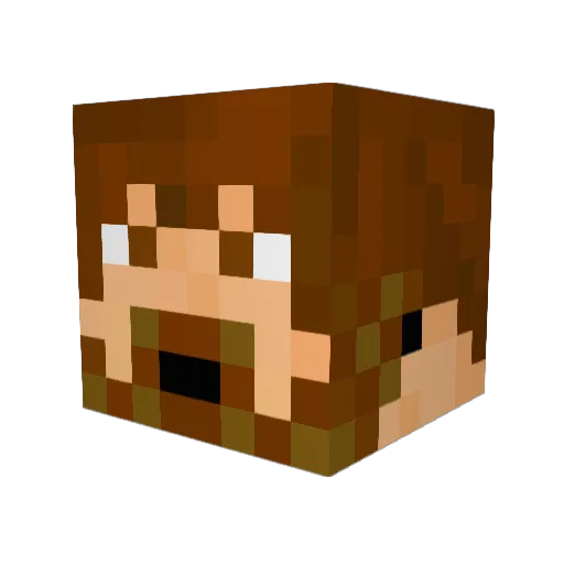MCham86 Minecraft avatar head, 3D render