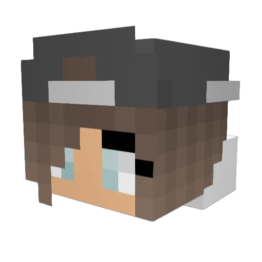 MCkiddylouis Minecraft avatar head, 3D render