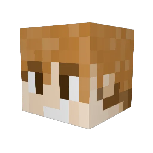 MCmamka Minecraft avatar head, 3D render