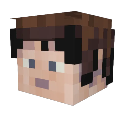 MCmaster888 Minecraft avatar head, 3D render