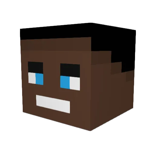 MCninja124 Minecraft avatar head, 3D render