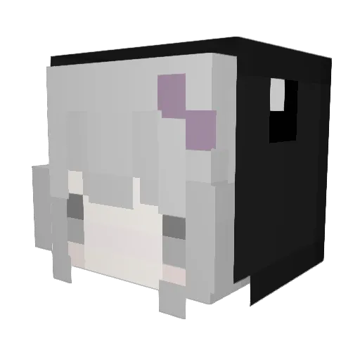 MCora Minecraft avatar head, 3D render